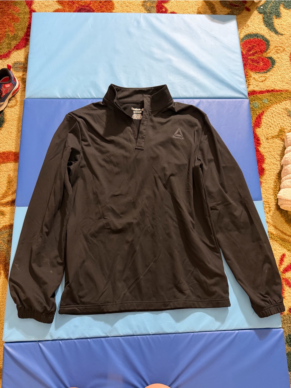 Reebok Black Training Jacket with Logo Trim